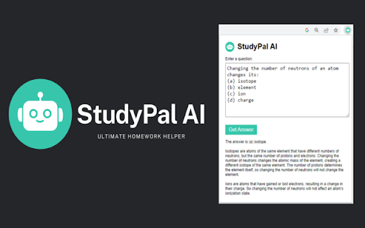 StudyPal AI - Chrome Extension : AI Answer Finder