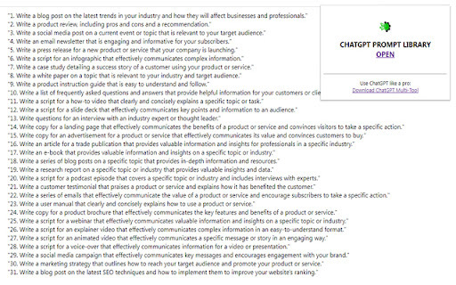 ChatGPT Extension: Best Prompts for ChatGPT in Chrome
