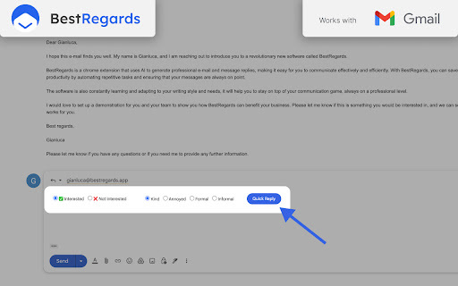 BestRegards - Chrome Extension : Personalized Responses Faster