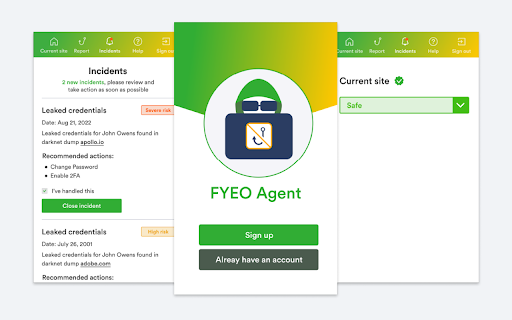 FYEO Agent - Chrome Extension: Free, Protects You from Phishing Attacks