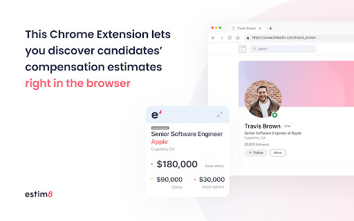 Estim8.ai Chrome Extension: Salary Predictor on Linkedin