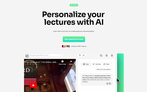 YouLearn - Chrome Extension: AI Tutor for Enhanced YouTube Learning