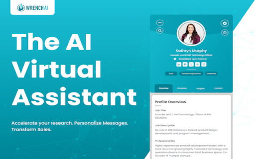 AI Virtual Assistant - Chrome Extension: Sales Prospecting Optimization : Speed up and optimize sales prospecting