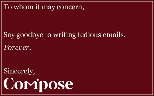 Compose - Chrome Extension: Simplify Email Writing and Replies : Key Features