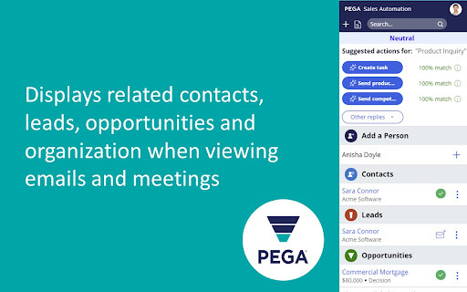 Pega for Gmail: Real-Time Email Insights : Enhance Sales Productivity