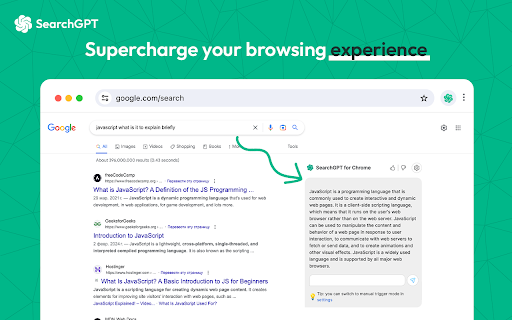 SearchGPT - Chrome Extension: Enhance Your Search Engine with AI Power