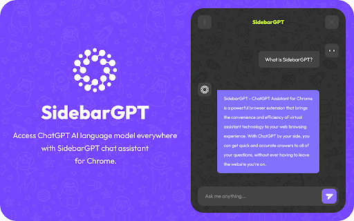 SidebarGPT - Chrome Extension : ChatGPT Assistant