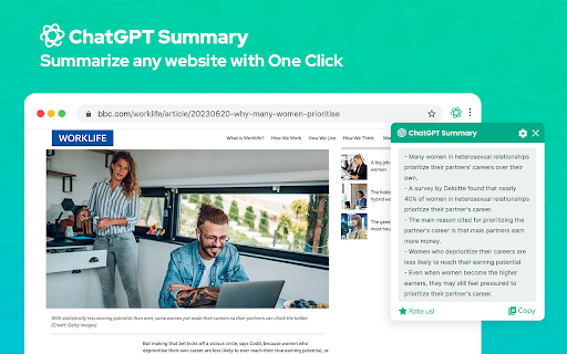 ChatGPT Summary - Chrome Extension: Quick Summaries : Summary Speed