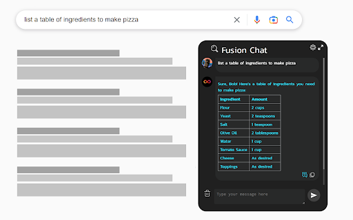 Fusion Chat - Chrome: AI Chat & Image Generation for Search Engines