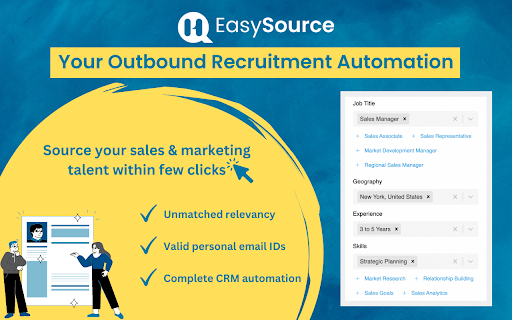 EasySource - Chrome Extension: AI for Quick and Efficient Talent Sourcing