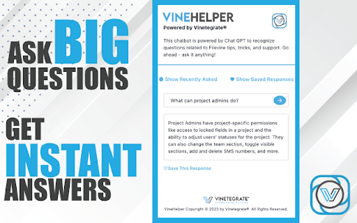 VineHelper™ - AI Help Center Chrome Extension : AI-Powered for Filevine