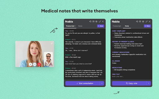 Nabla Copilot: AI Assistant for Clinical Notes - Chrome Extension