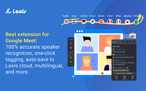 Laxis - Chrome Extension: AI Meeting Assistant for Google Meet Users