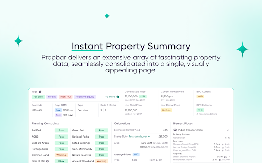 Propbar - Chrome Extension: Explore Property Smarter with Ease & Speed