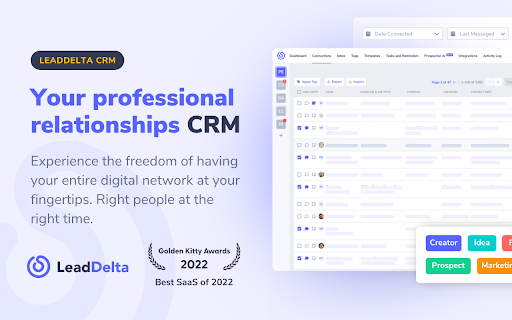 LeadDelta CRM: Efficient Pro Relationship Mgmt Chrome Extension