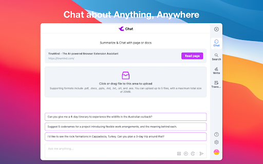 TinaMind - Chrome Extension: AI Assistant | Use Cases, Pricing, Reviews