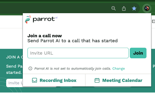 Parrot AI - Chrome Extension: AI Knowledge Space for Team Meetings