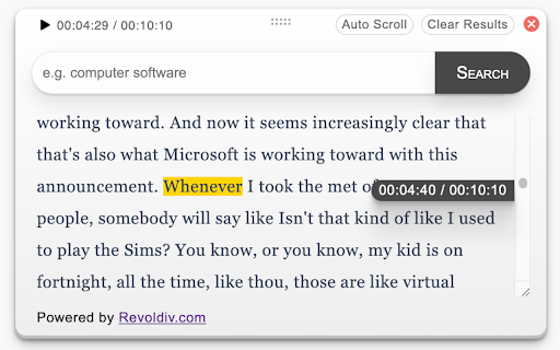 Revoldiv: Convert Audio/Video to Text in Real-Time with Chrome Extension