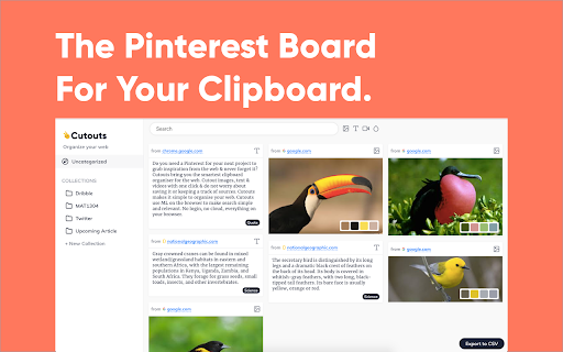 Cutouts - Chrome Extension: Organize Web Content with Clipboard Tool