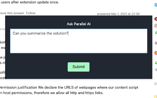 Parallel AI - Chrome Extension: AI Model Selection for Various Tasks