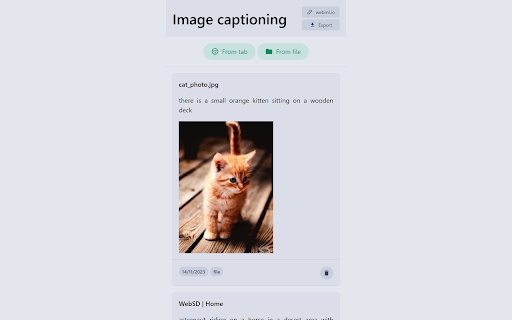 ImageCaptionify: Chrome Extension for Local Image Captioning Made Simple