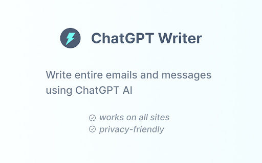 ChatGPT Writer - Chrome Extension: Write, Edit, Summarize Text Effortlessly