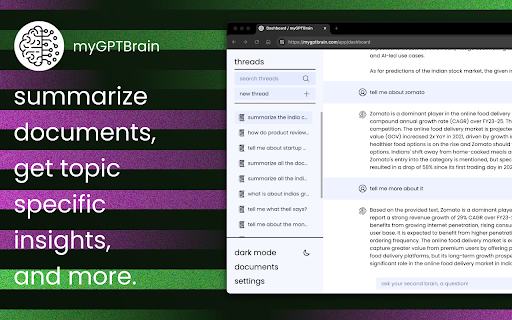 myGPTBrain - Chrome Extension: Easy Knowledge & Instant Answers