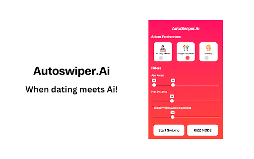 Autoswiper.ai - Chrome Extension: Enhances Tinder Profile Browsing