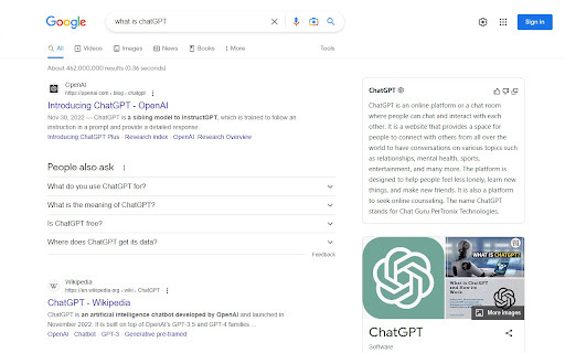 ChatGPT for Search Extension: Get Instant ChatGPT Answers