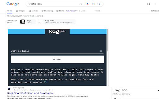 Kagi's FastGPT Chrome Extension: Personalized FastGPT Interactions