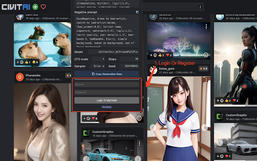 Civitai Assistant - Chrome Extension : Smart Image Generation Assistant Tool