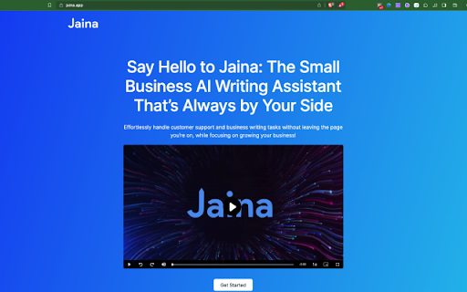 Jaina - AI Writing Assistant: Chrome Extension for Small Businesses