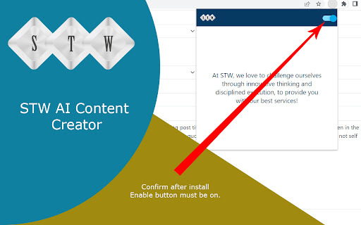 STW AI Content Creator : Chrome Extension for Writers, Perfect Companion