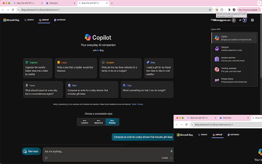 Bing AI Copilot - Chrome Extension: Free GPT-4 Access for Students