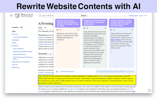 Website Optimizer AI: AI-Powered Chrome Extension for Better Website Copy