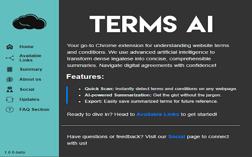 TermsAi - Chrome Extension: Revolutionizing T&C Understanding for All Users