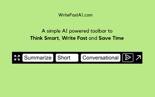 WriteFastAI - Chrome Extension: AI Writing Assistant for Fast Content Creation