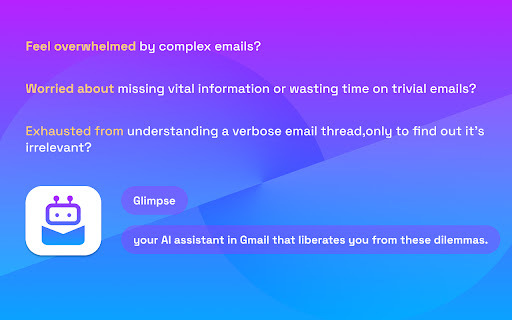 Glimpse - Chrome Extension: AI Assistant for Gmail to Boost Productivity