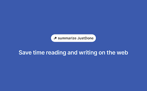 Justdone - Chrome Extension: Enhance Writing with Powerful AI Assistance