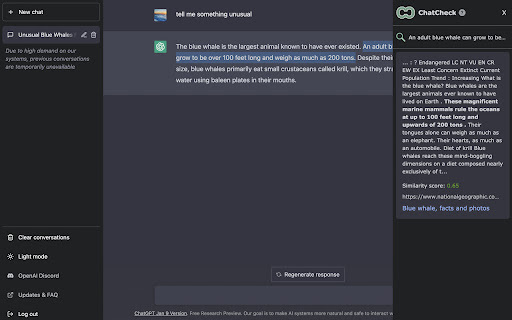 ChatCheck - Chrome Extension: Highlight Text & Find Similar on Google Fast