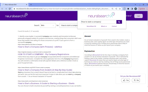 NeuralSearchX: Chrome AI Search Engine with Summaries for Fast Results