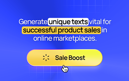 Sale Booster - Chrome Extension: Optimize Product Descriptions Efficiently