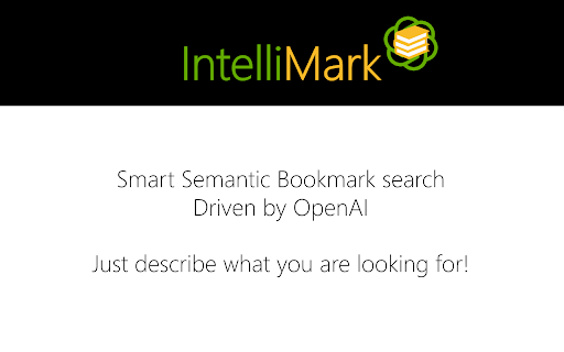 IntelliMark: AI-powered bookmark search tool for Chrome extension