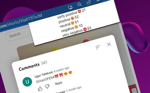 Graffer - Chrome Extension: Video Comment Sentiment Analysis Tool Features