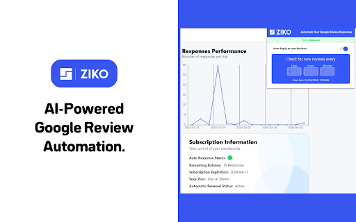 Ziko.ai - Chrome Extension: Automate Google Review Responses with AI