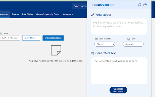 Instasponse AI: Manage Guest Inquiries Efficiently with AI Tool