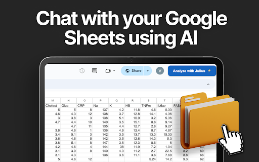 Julius - Chrome Extension: AI-Powered Sheets Data Analysis Tool