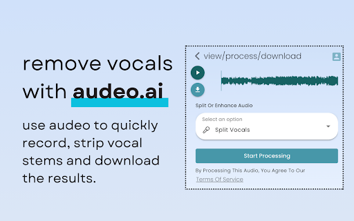 audeo.ai - Chrome Extension: Easy Audio Recording & Editing in Browser