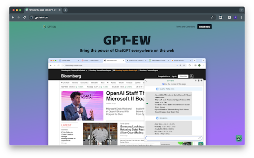 GPT-EW - Chrome Extension: Revolutionize Browsing with AI Features