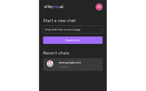 SitePro - Chrome Extension: Enhance Online Experience with Custom Chatbots